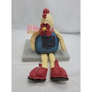 TB Toy Trading Co Plush Chicken Shelf Sitter Heavy Bean Bottom 13" Country Folk
